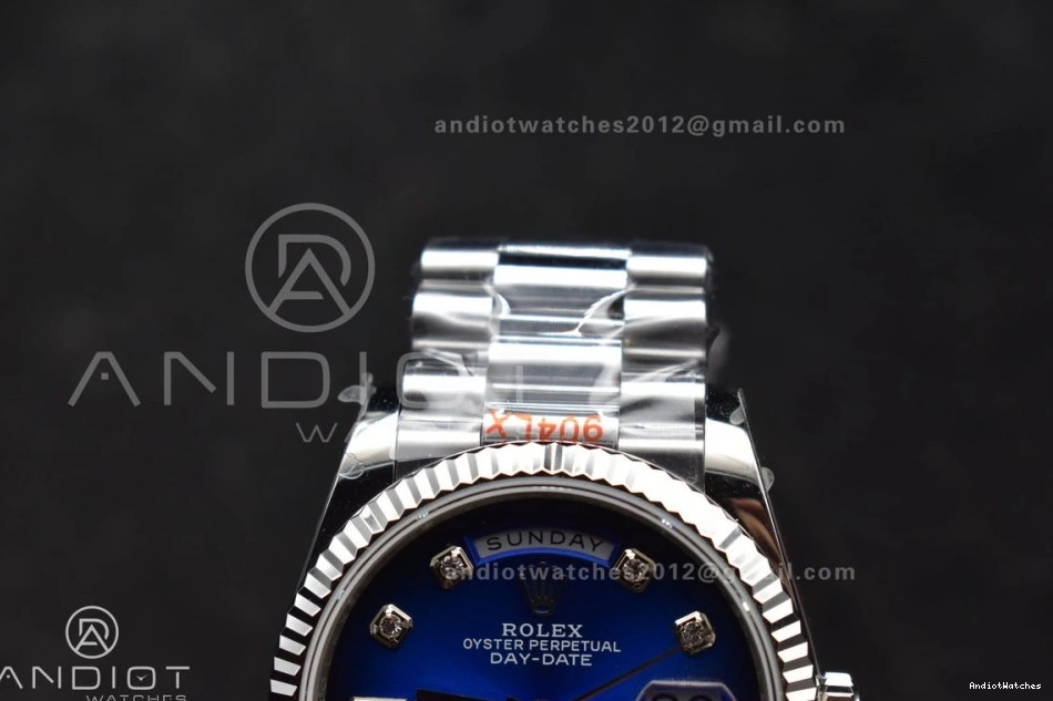 Diamond Dial 904L Bracelet Blue (Gain 36 Edition QF V5 vr3255 677 SS DayDate on Best President FlexibleFit Weight) Steel 0121